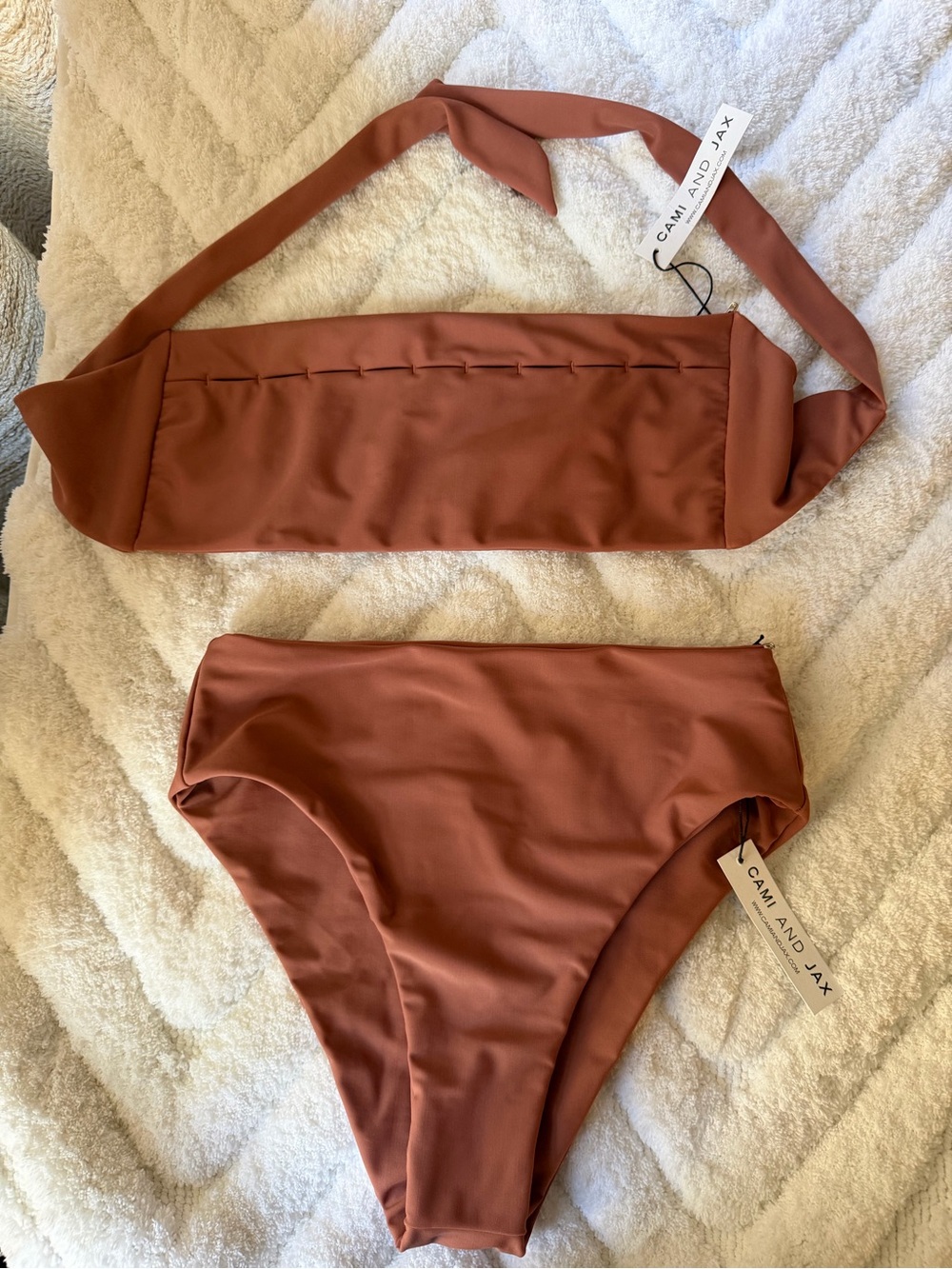 Rust Strapless Bikini Set - Women Swim (NWT)